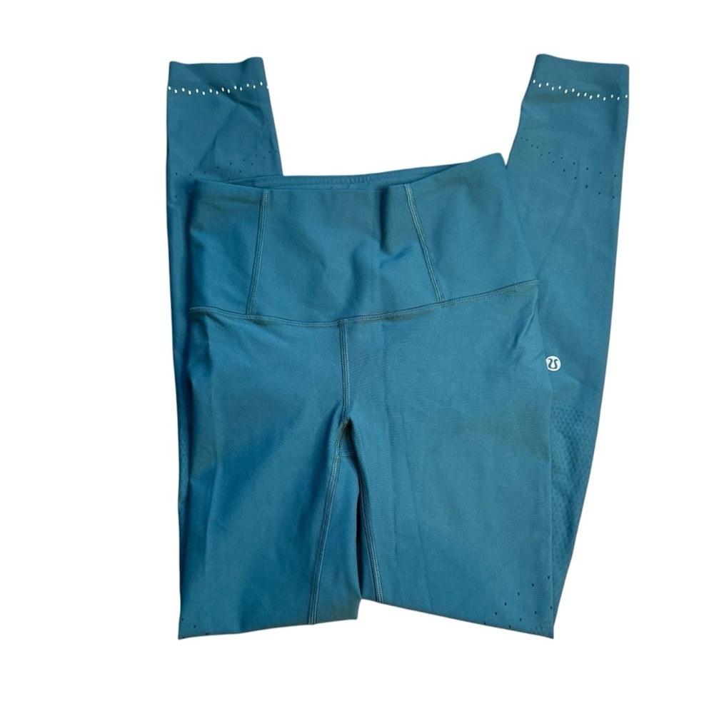 Lululemon Zoned In Tight *27” Green Jasper Size 4 Reflective Running Legging B9 - Picture 4 of 16